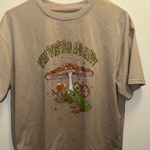 Stay Positive and Happy Reptile T-Shirt - Tan